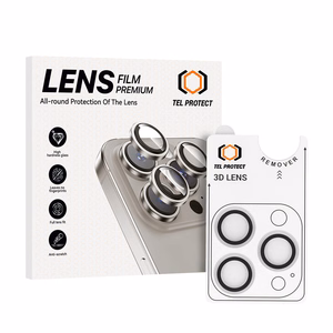 Tel Protect 3D Lens caurspīdīgie rūdītie aizsargstikli Apple iPhone 18 Pro / 18 Pro Max kameras lēcām (3 gab.)