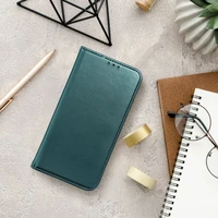 SMART MAGNETO grāmatas tipa apvalks XIAOMI Redmi A1 / Redmi A2 – tumši zaļš