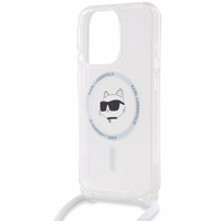 Karl Lagerfeld IML Choupette Head & Cord Magnētiskais viedtālruņa apvalks iPhone 14 Pro - caurspīdīgs