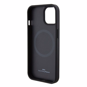 BMW BMHMP15SSLLBK iPhone 15 6.1" melns/melns Magsafe cietais apvalks Signature Logo Imprint