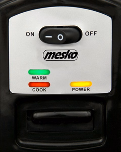 Mesko MS 6411 – rīsu vārīšanas katls, 1000 W, 1,5 l, nerūsējošais tērauds / melns