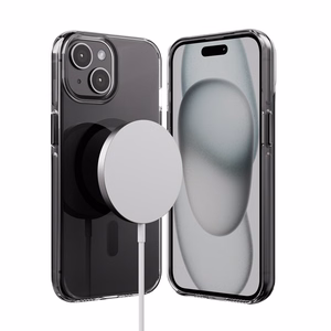 Crong Clear MAG Pro MagSafe vāciņš ierīcei iPhone 15, melns