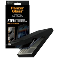 PanzerGlass Stealth īpaši plats Fastfit rūdītais aizsargstikls iPhone 17 Pro viedtālrunim