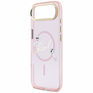 Karl Lagerfeld IML Choupettes Karl Script Logo MagSafe iPhone Air Case - Pink