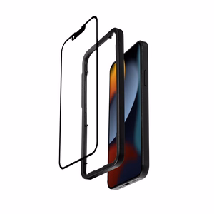 Crong 3D Armor Glass rūdīta stikla ekrāna aizsargs iPhone 17e / 16e / 14 / 13 / 13 Pro ar uzstādīšanas rāmi
