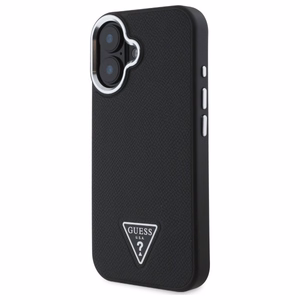 Guess GUHMP16MPGTSPSK iPhone 16 Plus 6.7" melns/melns cietais apvalks Graudains Trīsstūris MagSafe