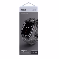 Uniq Aspen pīts siksniņa priekš Apple Watch 1/2/3/4/5/6/7/8/SE/SE2 44/42/45mm - pelēks