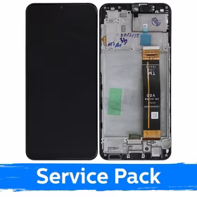 LCD Displejs Saderīgs ar Samsung A236 A23 5G Melns Ar Frame (Service Pack)