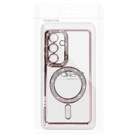 Bling magnētiskais viedtālruņa apvalks Samsung Galaxy A55 5G rozā