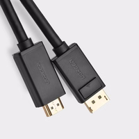 Kabeļa Ugreen DP101 DisplayPort uz HDMI 2.0m melns