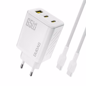 Dudao A29C 65W GaN сетевое зарядное устройство + кабель USB-C - белый