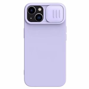 Nillkin CamShield zīdains silikona apvalks iPhone 15 Plus violets