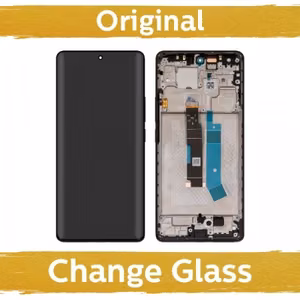 LCD displejs saderīgs ar Xiaomi Redmi Note 14 Pro 4G ar rāmi / Midnight melns / (Atjaunots: Ķīna)