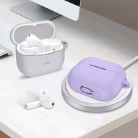 Tech-Protect silikona apvalks ar āķi Samsung Galaxy Buds 3 / 3 FE / 3 Pro austiņām - violets