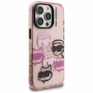 Karl Lagerfeld IML Multi K&C galvas raksts viedtālruņa apvalks iPhone 16 Pro Max - rozā