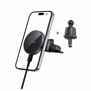 Tech-Protect mm15W-V5 magnētiskais MagSafe auto turētājs ventilācijai/CD slotam melns