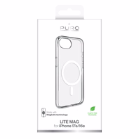 Puro TPU+PC viedtālruņa apvalks "LITE MAG" ar magnētisko iPhone 16E, caurspīdīgs