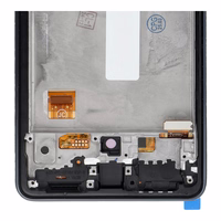 LCD ekrāns SAMSUNG A53 A536 HARD OLED ar melno rāmi