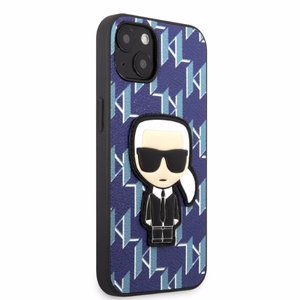 Karl Lagerfeld KLHCP13SPMNIKBL iPhone 13 mini 5.4" cietais apvalks zils/zils Monogramma Ikonik Plāksteris