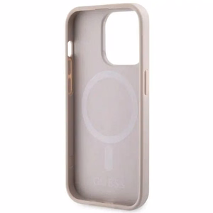 Guess GUHMP14LHGCFSEP iPhone 14 Pro 6.1" rozā/rozā cietais apvalks GCube Stripes MagSafe