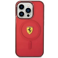 Ferrari FEHMP14XURKR iPhone 14 Pro Max 6.7" sarkans cietais viedtālruņa apvalks daļēji caurspīdīgs magnētiskais (MagSafe)