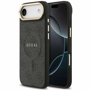 GUESS apvalks IPHONE 17 Air saderīgs ar MagSafe GUHMP17MP4MSEGCK (PU 4G ar klasisko) melns