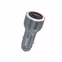 Automašīnas lādētājs Dudao "R4Ultra" pelēks 120W (1xPD / QC3.0)