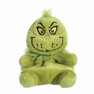 Grinch Palm Pals sēdoša plīša rotaļlieta, 13 cm
