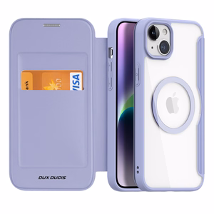 Dux Ducis Skin X Pro Magnētiskais Atveramais MagSafe apvalks iPhone 15 Plus - violets