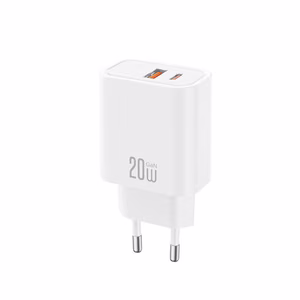 XO CE40 PD 20W sienas lādētājs, 1x USB-C, 1x USB, balts