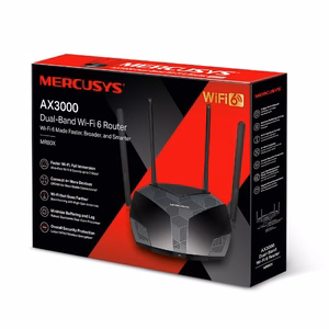 Mercusys AX3000 divjoslu Wi-Fi 6 maršrutētājs