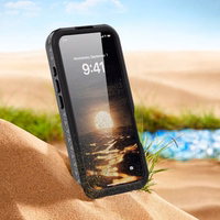 Ūdensnecaurlaidīgs apvalks SHELLBOX GT saderīgs ar MagSafe IPHONE 16 Pro melns