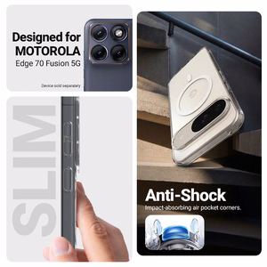 Crong Hybrid Clear Magnetic MagSafe vāciņš ierīcei Motorola Edge 70 Fusion, caurspīdīgs
