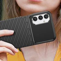 Thunder Case viedtālruņa apvalks Samsung Galaxy A24 4G silikona bruņu apvalks melns
