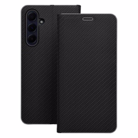 LUNA Book Carbon viedtālruņa apvalks XIAOMI Redmi Note 14 4G (GLOBAL - 163,25mm x 76,55mm x 8,16mm) melns