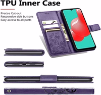 Korpuss Flower Book Samsung A155 A15 4G/A156 A15 5G violets