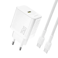 Dudao A27CEU PD 25W GaN SB-C Wall Lādētājs with USB-C Kabelis - Balts