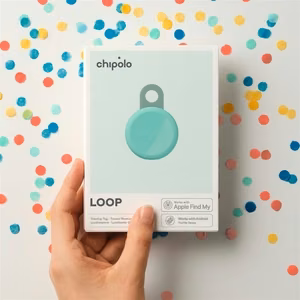 Chipolo LOOP – uzlādējams Bluetooth izsekošanas ierīce ar silikona cilpu iOS un Android ierīcēm, krāsā „Mint“