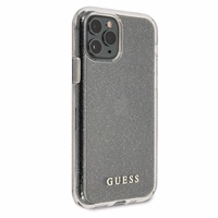Guess GUHCN65PCGLSI iPhone 11 Pro Max sudrabains kietais apvalks Glitter