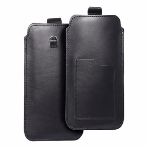 ROYAL - Ādas universālā jostas kabata / melna - Izmērs 2XL+garš - SAMSUNG S21 ULTRA / HUAWEI P Smart 2021 / XIAOMI Redmi 12 / OPPO A98 5G
