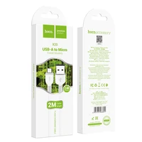 USB kabelis Hoco X20 USB-A uz MicroUSB 2.0m, balts