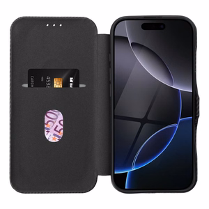 Flip case for iPhone 15 PRO MAX Folio Side Magnet black