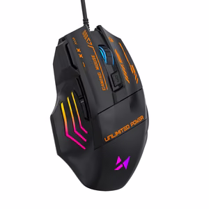 Проводная оптическая игровая мышь Wozinsky WMGK-1179W, 7200 DPI, с подсветкой, черная