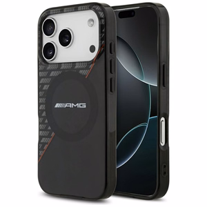 Mercedes AMG IML Double Layer Rhombs vāciņš modelim iPhone 18 Pro / 17 Pro, saderīgs ar MagSafe – melns un sarkans