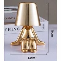 Galda lampa pie gultas GOLD MAN Art Deco sēdoša (versija 6) MLTL