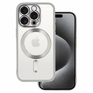 Metallic MagSafe Case for iPhone 15 Plus silver