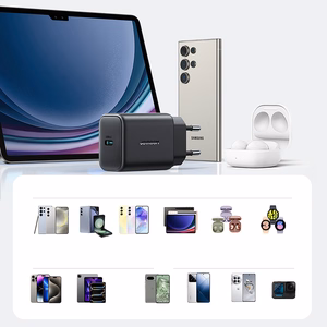 Joyroom JR-TCF23 tīkla lādētājs USB-C 25W SFC / PPS / PD - melns + USB-C / USB-C kabelis 1m