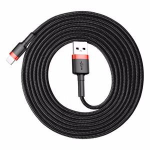 Baseus Cafule USB Lightning kabelis 1,5A 2m (melns+sarkans)