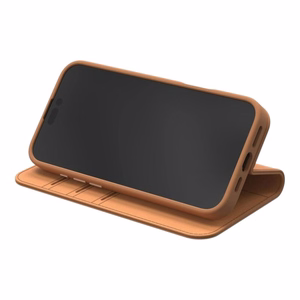 Moshi Overture MagSafe vāciņš ierīcei iPhone 16 Pro, ar noņemamu vegāniskās ādas maku, “Caramel Brown” krāsā