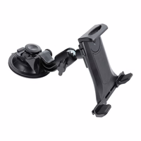 Auto turētājs vējstiklam / paneļim / galvas balstam (planšetēm 7" - 10") melns